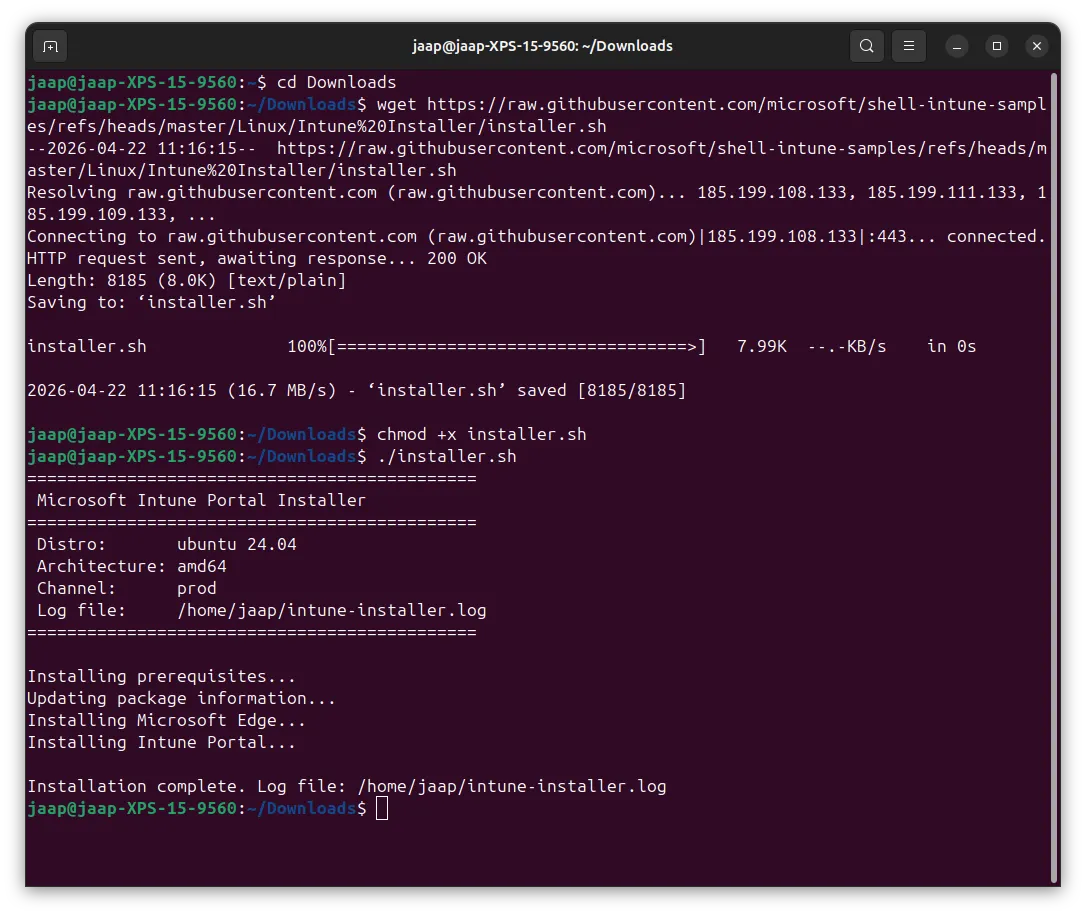 Step 1 - Install script