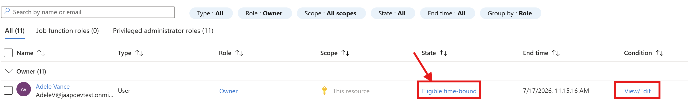 verifying role assignments